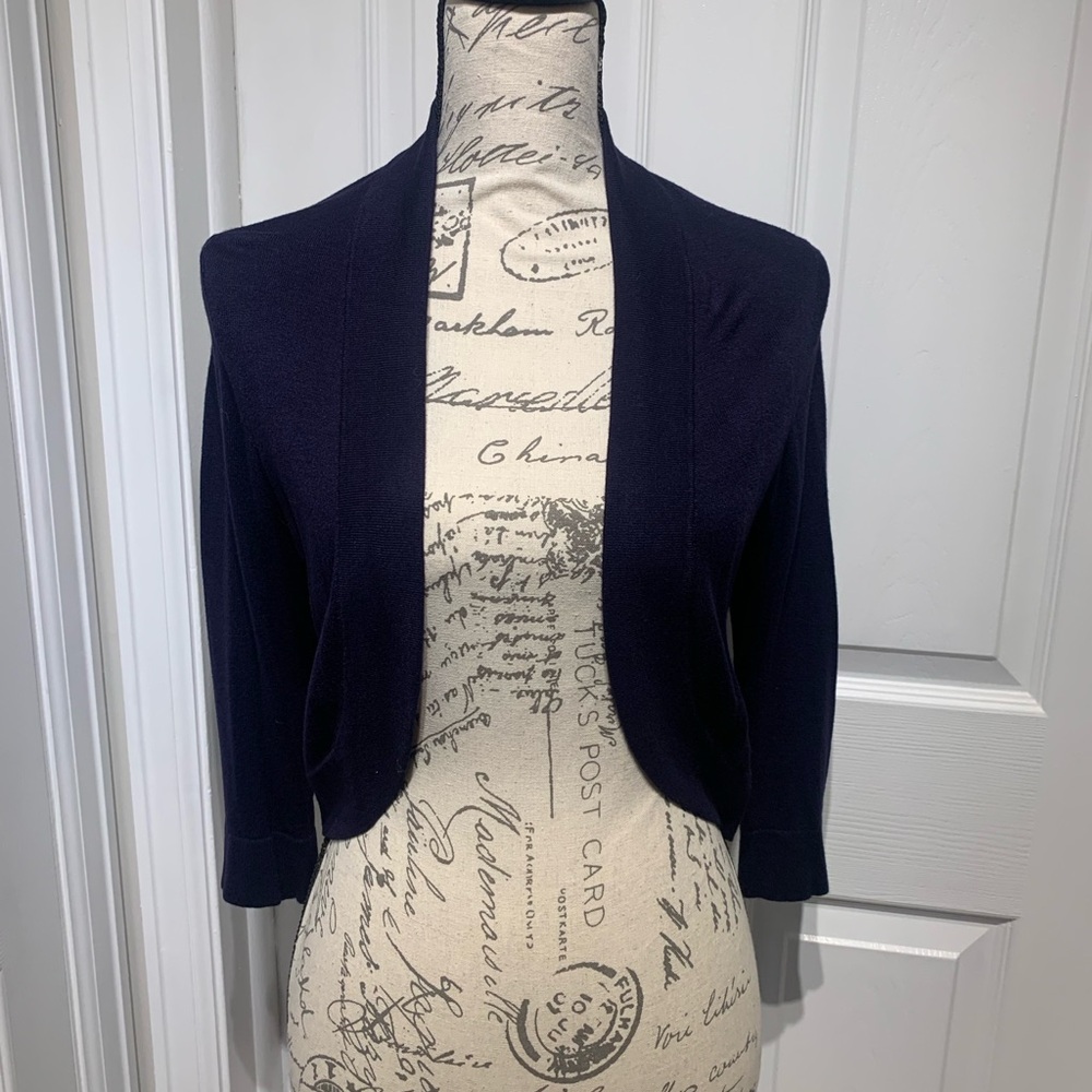 Women's Navy Shrug Sweater